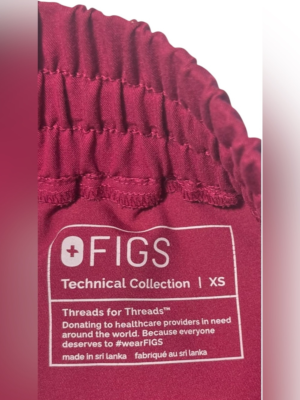 🩷FIGS Zamora High-Waisted Jogger Scrub Pants. Color-Dark Magenta. Size-XS. EUC - Picture 2 of 12